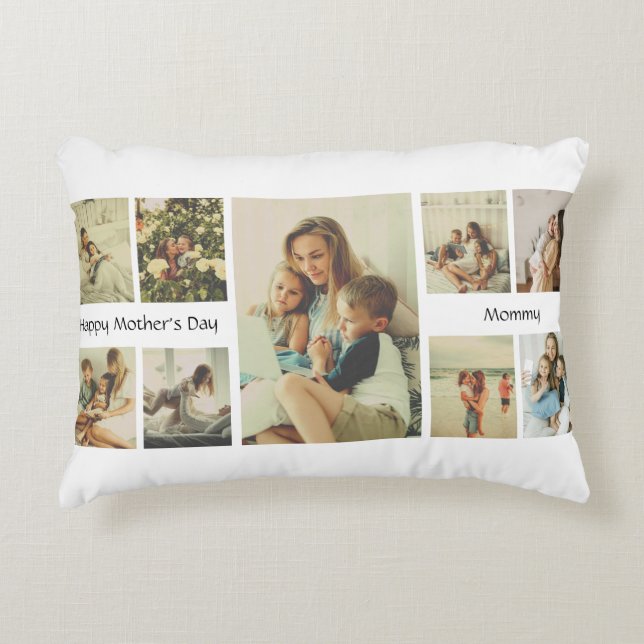 Gepersonaliseerd Moederdag kussen voor mama (Voorkant)