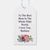 Gepersonaliseerd Moederdagbericht Cadeaulabel (Achterkant)