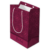 Gepersonaliseerd moeraspatroon medium cadeauzakje (Achterkant Gekanteld)