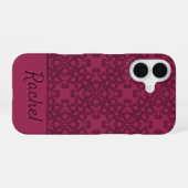 Gepersonaliseerd moerbeipatroon iPhone 16 hoesje (Achterkant horizontaal)