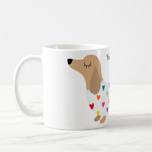 Gepersonaliseerd Mok Dachshund (Links)