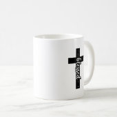Gepersonaliseerd Mok uw foto en gezegend kruisgesc (Voorkant rechts)