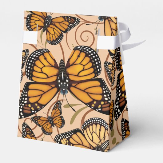 Gepersonaliseerd monarchvlinder bedankdoosjes (Achterkant)