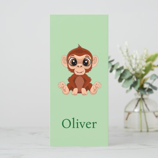 Gepersonaliseerd Monkey Bladwijzer (Staand voorkant)