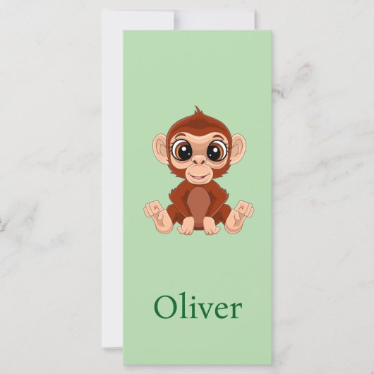 Gepersonaliseerd Monkey Bladwijzer (Voorkant)