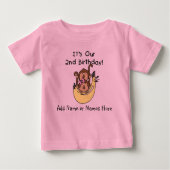 Gepersonaliseerd Monkey Twin Boy en Girl Tshirt (Voorkant)