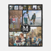 Gepersonaliseerd monogram 11 Foto Collage Fleece Deken (Voorkant)