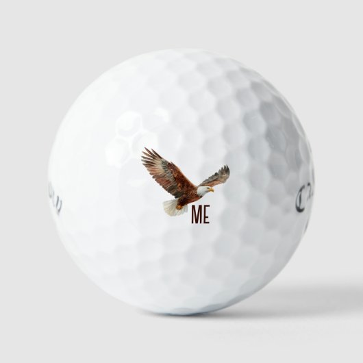 Gepersonaliseerd monogram adelaar golfballen (Voorkant)