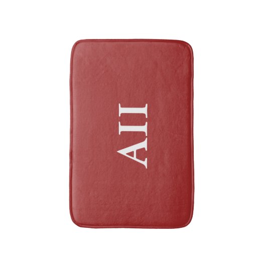 Gepersonaliseerd monogram Auburn Badmat (Voorkant Verticaal)