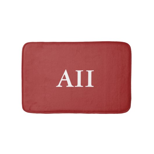Gepersonaliseerd monogram Auburn Badmat (Voorkant)