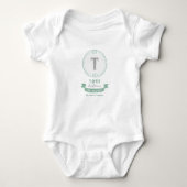 Gepersonaliseerd monogram baby keepsakes romper (Voorkant)