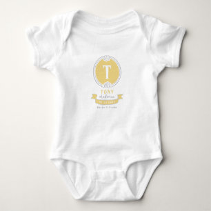 Gepersonaliseerd monogram baby keepsakes romper