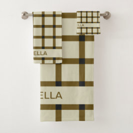 Gepersonaliseerd monogram bad handdoek