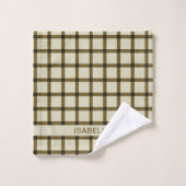 Gepersonaliseerd monogram bad handdoek (Wasdoekje)