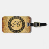 Gepersonaliseerd monogram Bagagelabel (Voorkant horizontaal)