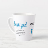 Gepersonaliseerd monogram BAPTISEERD Latte Mok (Linkerhoek)
