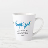 Gepersonaliseerd monogram BAPTISEERD Latte Mok (Rechts)