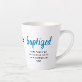 Gepersonaliseerd monogram BAPTISEERD Latte Mok