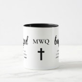 Gepersonaliseerd monogram BAPTISM Mok (Midden)