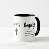 Gepersonaliseerd monogram BAPTISM Mok (Voorkant rechts)