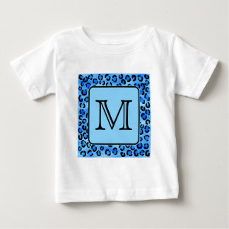 Gepersonaliseerd monogram, blauw luipspatroon.