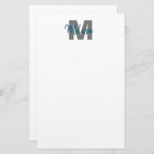 Gepersonaliseerd monogram briefpapier (Voorkant / Achterkant)