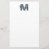 Gepersonaliseerd monogram briefpapier (Voorkant)