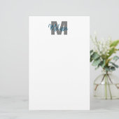Gepersonaliseerd monogram briefpapier (Staand voorkant)