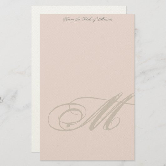 Gepersonaliseerd monogram briefpapier (Voorkant / Achterkant)