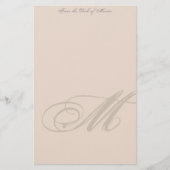 Gepersonaliseerd monogram briefpapier (Voorkant)