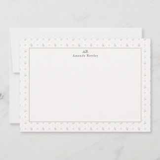 Gepersonaliseerd Monogram Briefpapier Bedankkaart