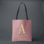 Gepersonaliseerd Monogram Bruidsmeisje Dusty Pink Tote Bag<br><div class="desc">Dit is een eenvoudig, modern, gepersonaliseerd monogram ontwerp. Dit stijlvolle ontwerp is trending in stoffig roze met stijlvolle typografie. Het is perfect voor een gepersonaliseerd cadeau voor uw bruidsmeisje of bruidsmeisje en ideaal als een bruidsfeest met dank aan u cadeau of als een partij gunst voor uw vrijgezellenfeest. Om te...</div>