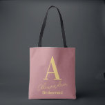 Gepersonaliseerd Monogram Bruidsmeisje Dusty Pink Tote Bag<br><div class="desc">Dit is een eenvoudig, modern, gepersonaliseerd monogram ontwerp. Dit stijlvolle ontwerp is trending in stoffig roze met stijlvolle typografie. Het is perfect voor een gepersonaliseerd cadeau voor uw bruidsmeisje of bruidsmeisje en ideaal als een bruidsfeest met dank aan u cadeau of als een partij gunst voor uw vrijgezellenfeest. Om te...</div>