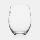 Gepersonaliseerd Monogram "C" Naam Abstract Spring Wijnglas Zonder Voet (Links)