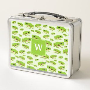 Gepersonaliseerd monogram Cute Green Tree Pattern