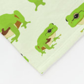 Gepersonaliseerd monogram Cute Green Tree Pattern Fleece Deken (Hoek)