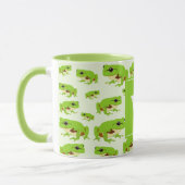Gepersonaliseerd monogram Cute Green Tree Pattern Mok (Links)