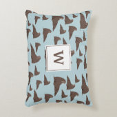Gepersonaliseerd monogram Cute Walrus Pattern Accent Kussen (Voorkant(Verticaal))