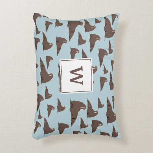 Gepersonaliseerd monogram Cute Walrus Pattern Accent Kussen (Voorkant(Verticaal))