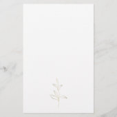 Gepersonaliseerd monogram Elegant Floral Briefpapier (Achterkant)