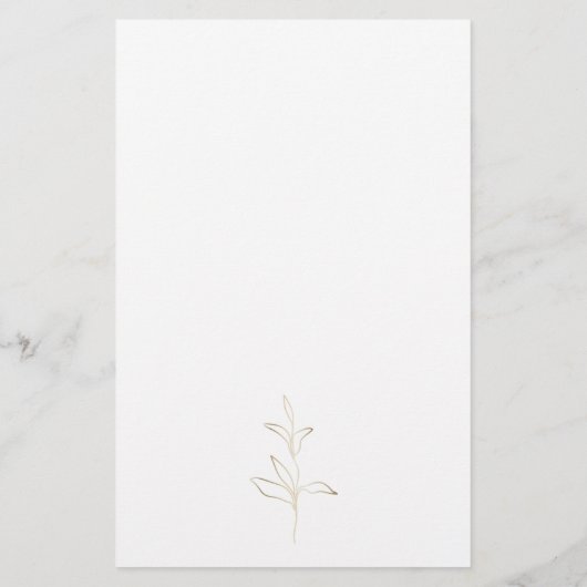 Gepersonaliseerd monogram Elegant Floral Briefpapier (Achterkant)