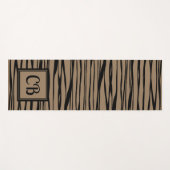 Gepersonaliseerd Monogram Elegante lijn Art Zwart  Yogamat (Voorkant (horizontaal))