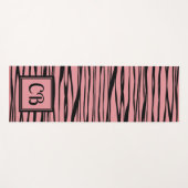 Gepersonaliseerd Monogram Elegante lijn Art Zwart  Yogamat (Voorkant (horizontaal))