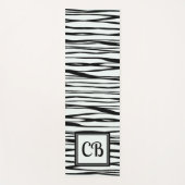 Gepersonaliseerd Monogram Elegante Lijnen Zwart Sn Yogamat (Voorkant)