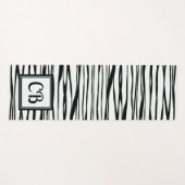Gepersonaliseerd Monogram Elegante Lijnen Zwart Sn Yogamat (Voorkant (horizontaal))
