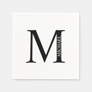 Gepersonaliseerd monogram en benodigdheden servet