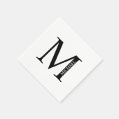 Gepersonaliseerd monogram en benodigdheden servet (Hoek)