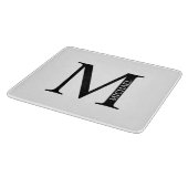 Gepersonaliseerd monogram en directielijn snijplank (Hoek)