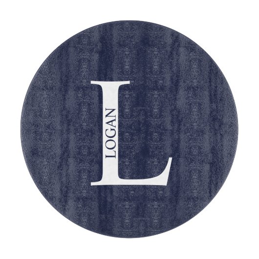 Gepersonaliseerd monogram en directielijn snijplank (Voorkant)
