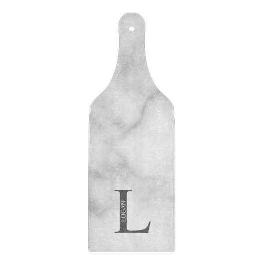 Gepersonaliseerd monogram en directielijn snijplank (Voorkant)